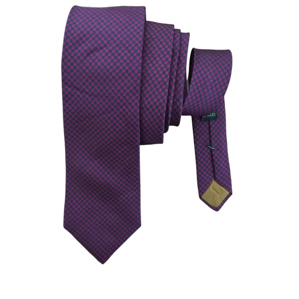 FAÇONNABLE Purple Geometric Tie Silk 57"- 3,2" EX COND